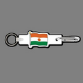 4mm Clip & Key Ring W/ Full Color Flag of Niger Key Tag